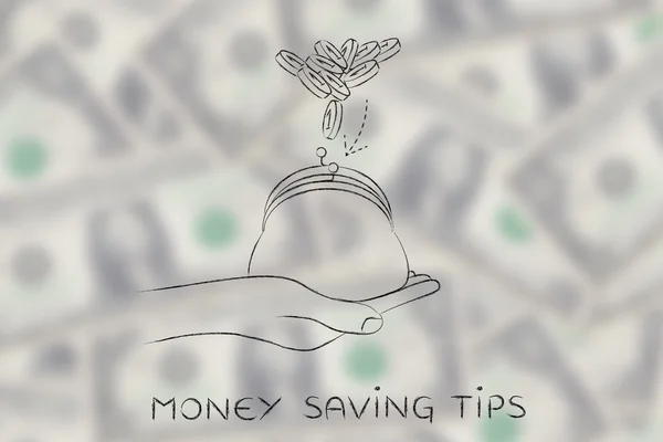 Concept of money saving tips