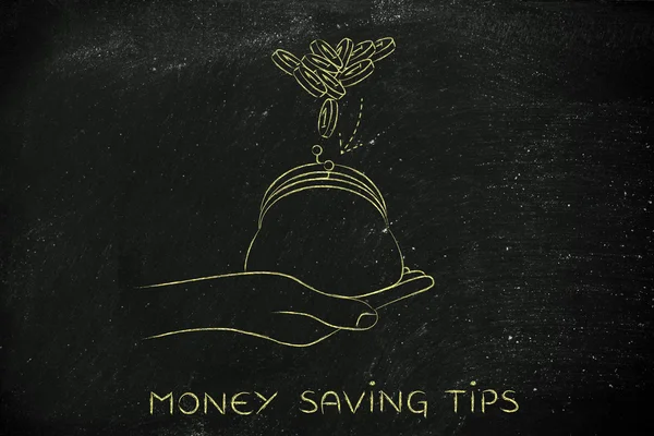 Concept of money saving tips