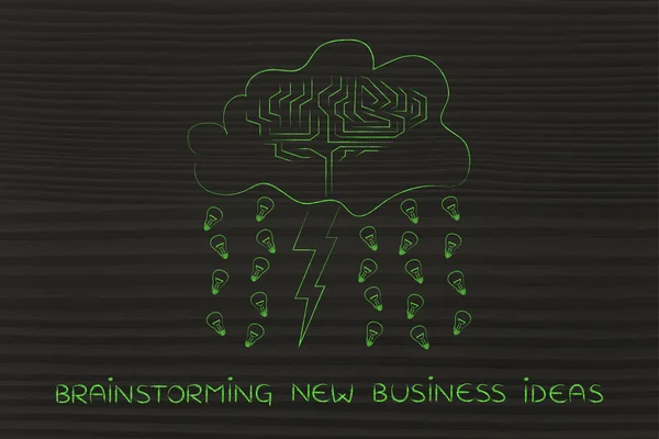 Concept of brainstorm new business ideas