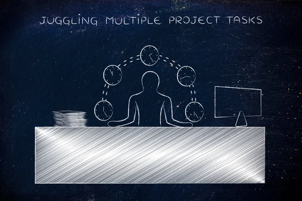 Concept of juggling multiple project tasks