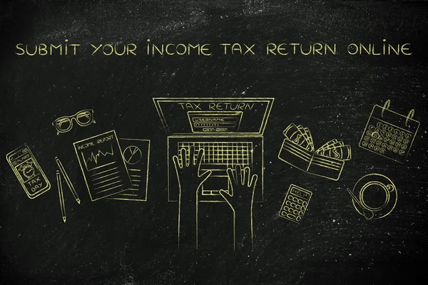 Concept of submit your income tax return online