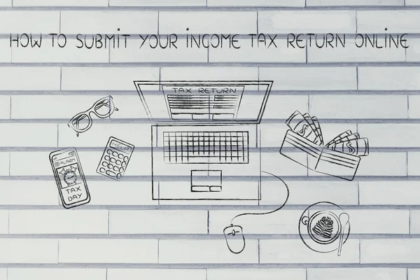 Concept of how to submit your income tax return online