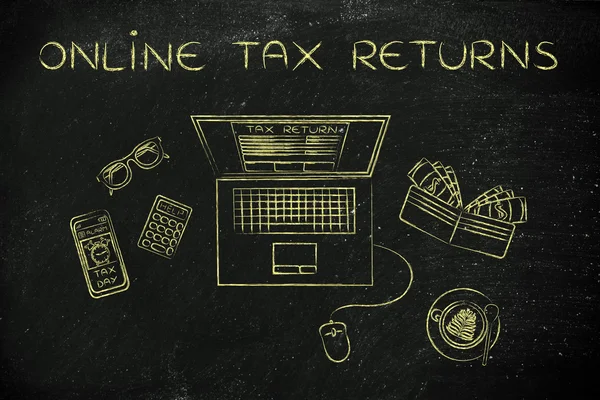 Concept of online tax returns