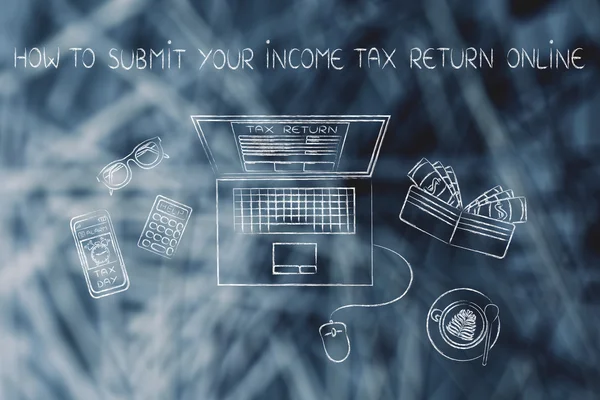 Concept of how to submit your income tax return online