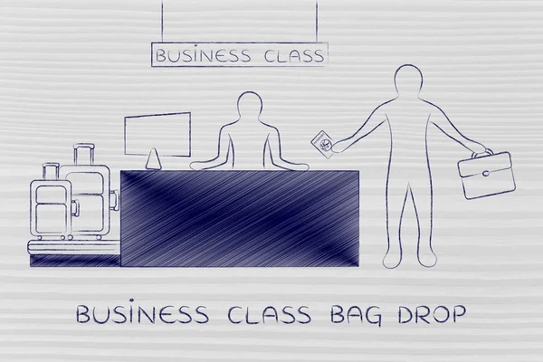 Concept of business class bag drop