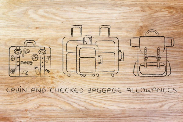 Concept of cabin and checked baggage allowances