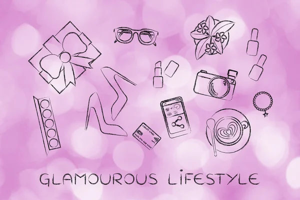 Concept of glamorous lifestyle