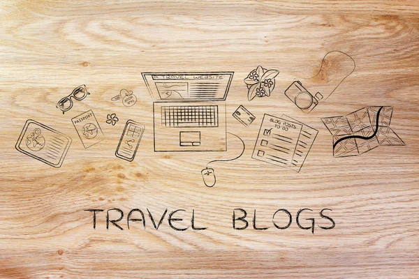 Concept of travel blogs