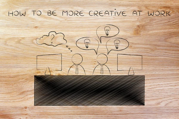 Concept of how to be more creative at work