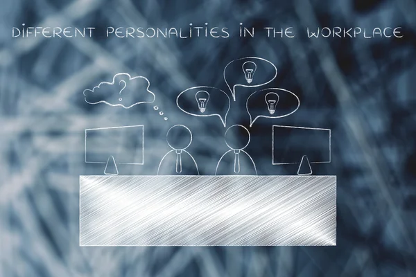 Concept of different personalities in the workplace