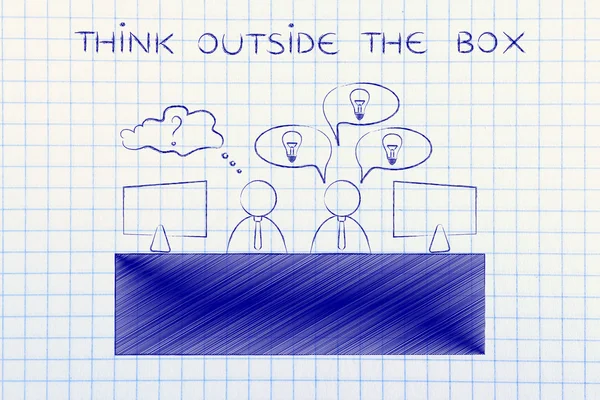 Concept of how to think outside the box
