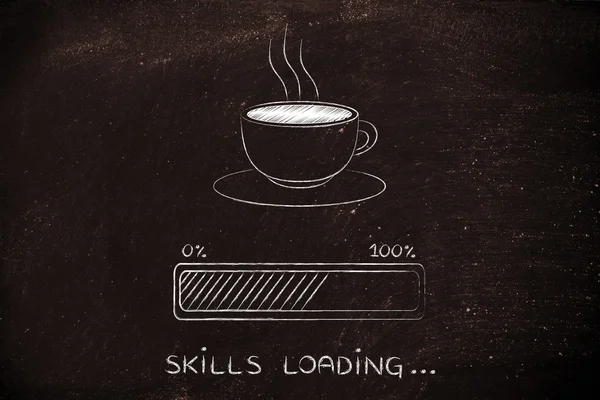 Coffee cup & progress bar loading skills