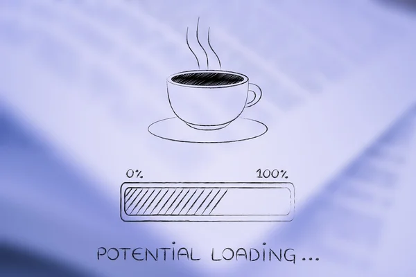 Coffee cup & progress bar loading potential