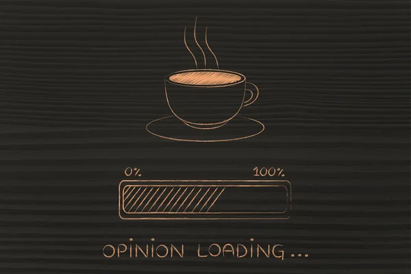 Coffee cup & progress bar loading opinion