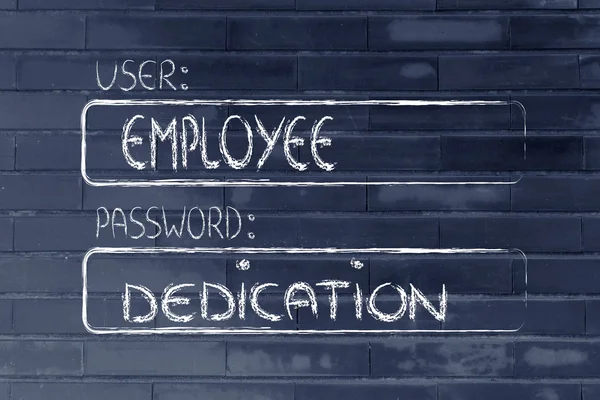 User Employee, password Dedication