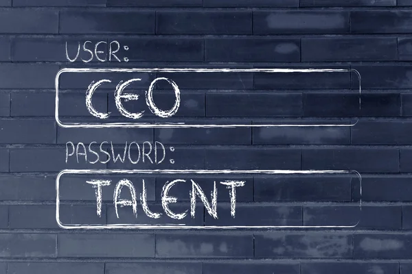 User CEO, password Talent