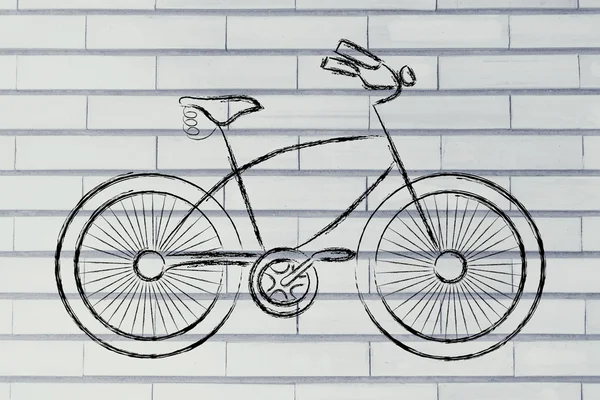 Design of a bicycle, symbol of active and sustainable living