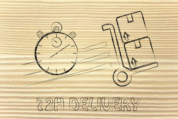 Fast 72 hours delivery illustration