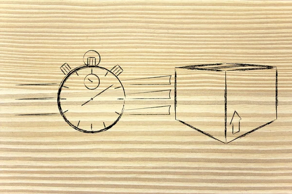 Fast delivery time illustration