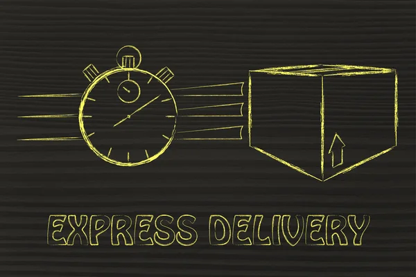 Fast delivery time illustration