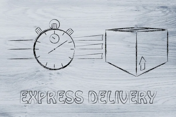Fast delivery time illustration