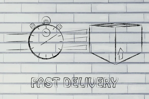 Fast delivery time illustration