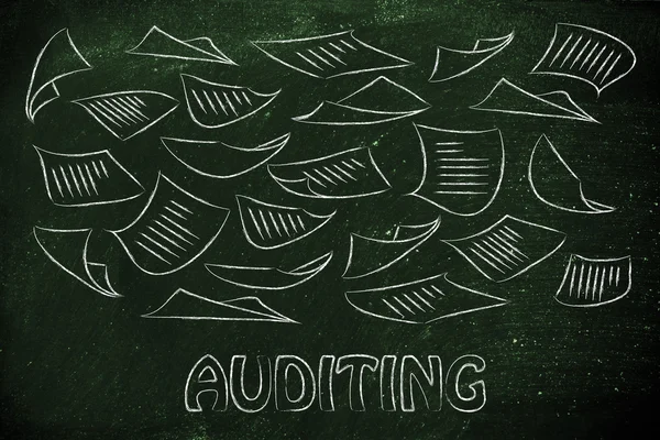 Corporate auditing procedures concept