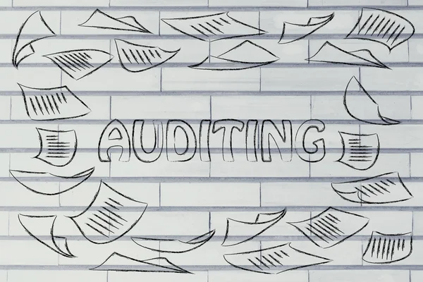 Corporate auditing procedures concept