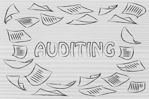 Corporate auditing procedures concept