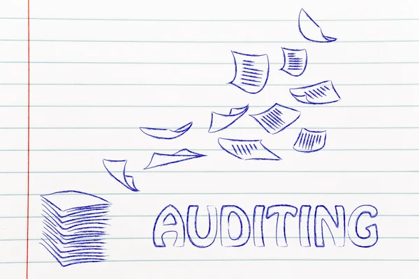 Corporate auditing procedures concept