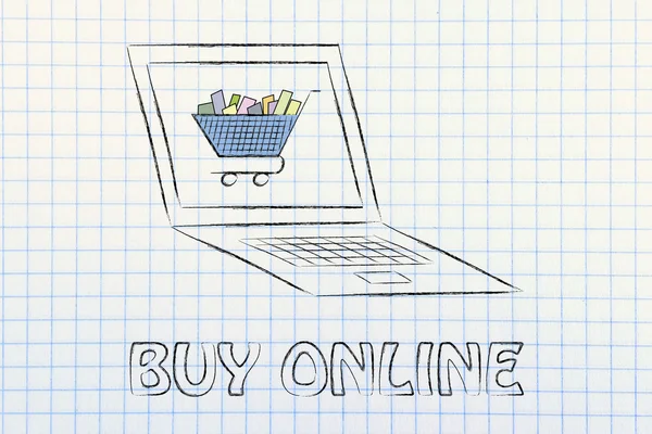Concept of e-commerce and online shopping