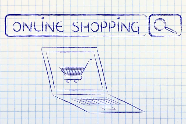Concept of e-commerce and online shopping