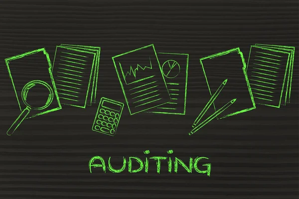 Auditing procedures: design with business documents and stats
