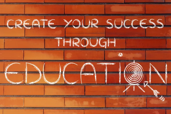 Create your success through education illustration