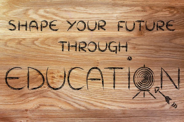 Shape your future through education illustration