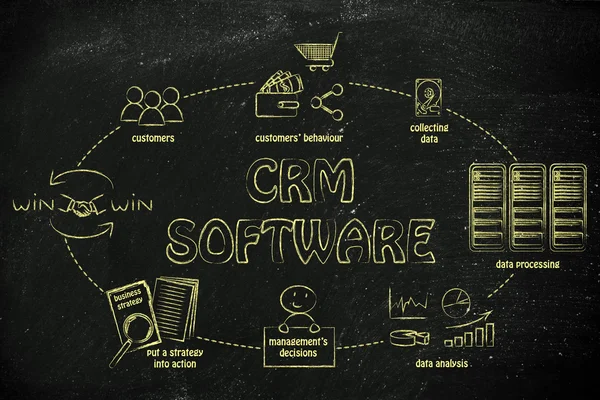 Business intelligence cycle and crm software
