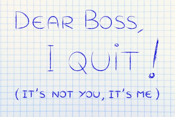 Handwritten message to the boss