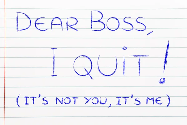 Handwritten message to the boss