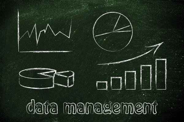 Graphs and stats business illustration