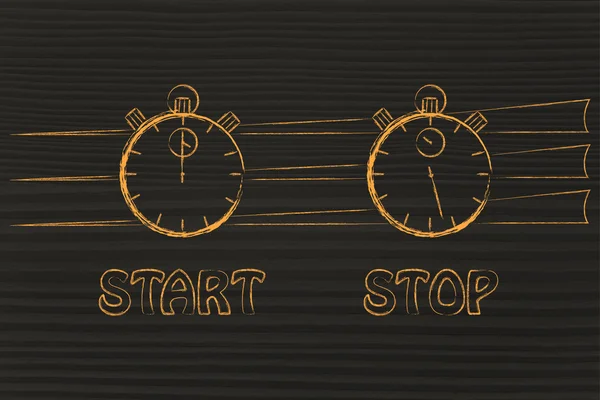 Stopwatch start and stop