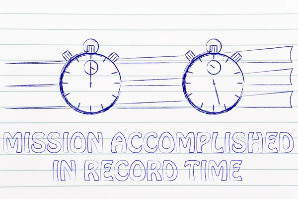 Concept of achieving a mission in record time