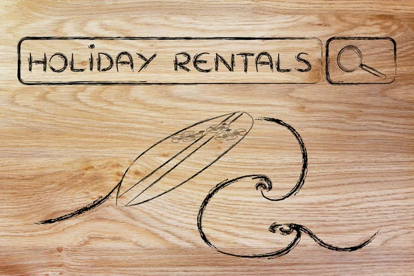 Online search for holiday rentals
