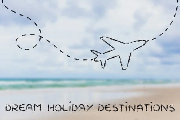 Dream holiday destination illustration