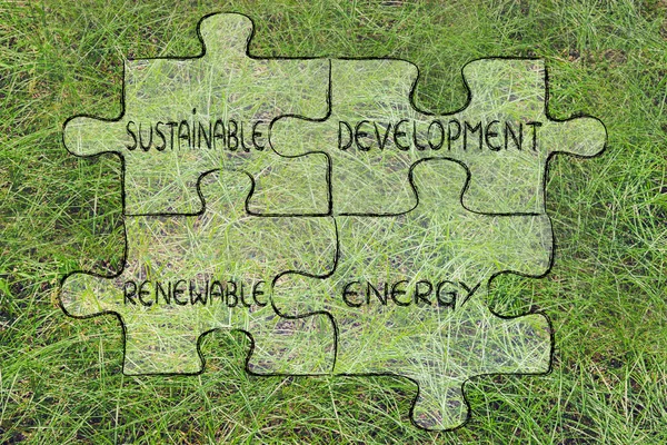 Green economy and renewable energy illustration