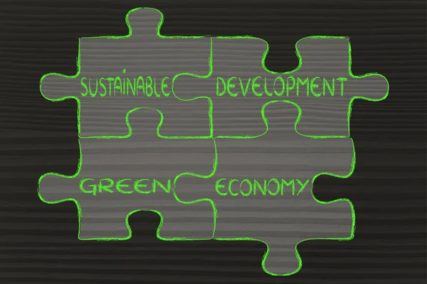 Sustainable development and green economy illustration