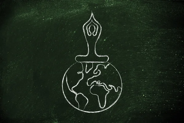 Yoga meditation illustration