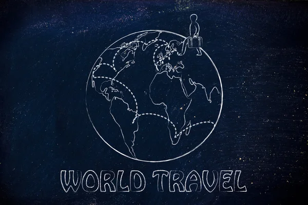 World travel illustration