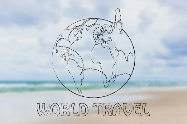 World travel illustration