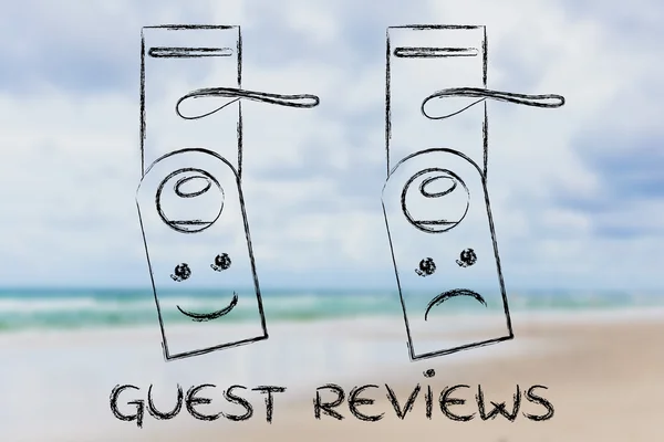 Hotel guest reviews illustration