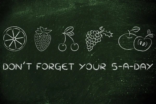 Don't forget your five a day fruit and vegetables